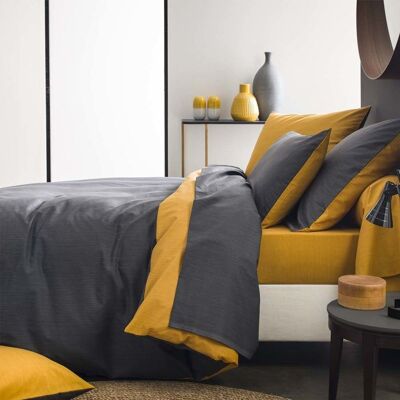 Housse de Couette Bicolore en Bambou Réversible - Linge de Lit - Publicité Housse de Couette Bicolore en Bambou Réversible - Linge de Lit - Publicité