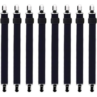 ROBUSTRIA Tendeur Drap Housse Lit Drap Réglable - Tendeurs de Maintien - Convient à Tous Lits et Matelas - 8Pcs (60cm à 200cm) - Noir Noir - Publicité ROBUSTRIA Tendeur Drap Housse Lit Drap Réglable - Tendeurs de Maintien - Convient à Tous Lits et Matelas - 8Pcs (60cm à 200cm) - Noir Noir - Publicité