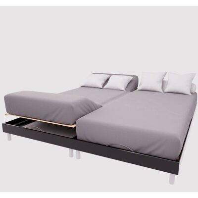 Soleil d'Ocre Housse de couette en coton - 2X70X190 cm - Gris - Publicité Soleil d'Ocre Housse de couette en coton - 2X70X190 cm - Gris - Publicité