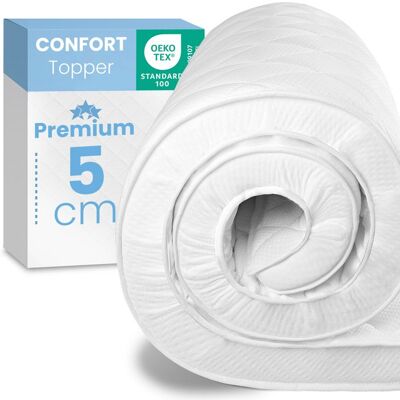 ELONEO Surmatelas 90x200 cm 6 cm mousse à mémoire de forme respirante – confort optimal pour lits simples et doubles - Publicité ELONEO Surmatelas 90x200 cm 6 cm mousse à mémoire de forme respirante – confort optimal pour lits simples et doubles - Publicité