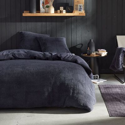 Parure de lit - TODAY - Teddy - 2 personnes - 220 x 240 cm - Gris anthracite uni Gris - Publicité Parure de lit - TODAY - Teddy - 2 personnes - 220 x 240 cm - Gris anthracite uni Gris - Publicité