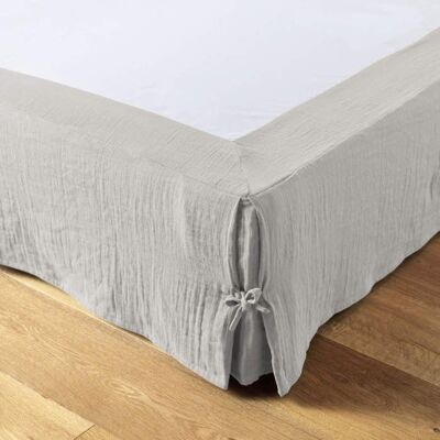 Cache sommier double gaze de coton gris 180x200cm - Gris - Terre de Nuit Gris - Publicité Cache sommier double gaze de coton gris 180x200cm - Gris - Terre de Nuit Gris - Publicité