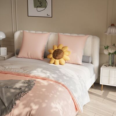 ADFBL Parure de Draps 4 Pièces en Polyester Pour Lit 140x200 cm Housse de Couette Drap Housse 2 Taies Parure de Lit Gris Gris - Publicité ADFBL Parure de Draps 4 Pièces en Polyester Pour Lit 140x200 cm Housse de Couette Drap Housse 2 Taies Parure de Lit Gris Gris - Publicité