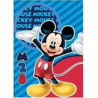 Plaid - Disney - Mickey - 100x140 cm - Polyester doux - Anti-peluche Noir - Publicité Plaid - Disney - Mickey - 100x140 cm - Polyester doux - Anti-peluche Noir - Publicité