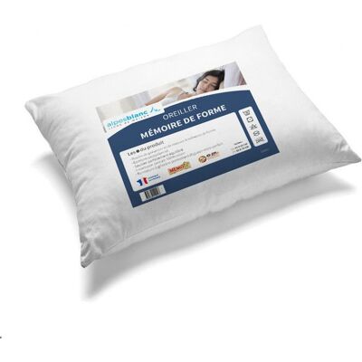 Alpes Blanc - 1240 - Mousse à mémoire de forme - Square - Pillow - Publicité Alpes Blanc - 1240 - Mousse à mémoire de forme - Square - Pillow - Publicité