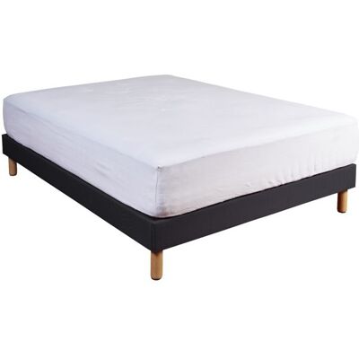 Protège matelas anti-acariens Microstop molleton 100% coton - bonnet 40 cm 140x190 - Blanc - Fabriqué en France - Terre de Nuit Blanc - Publicité Protège matelas anti-acariens Microstop molleton 100% coton - bonnet 40 cm 140x190 - Blanc - Fabriqué en France - Terre de Nuit Blanc - Publicité