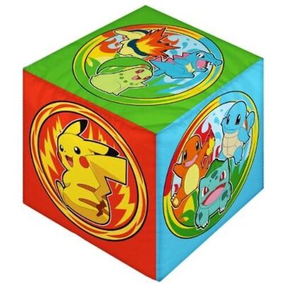 Coussin premium - Cube - POKEMON - Microfibre - 25 x 25 x 25 cm - Publicité Coussin premium - Cube - POKEMON - Microfibre - 25 x 25 x 25 cm - Publicité