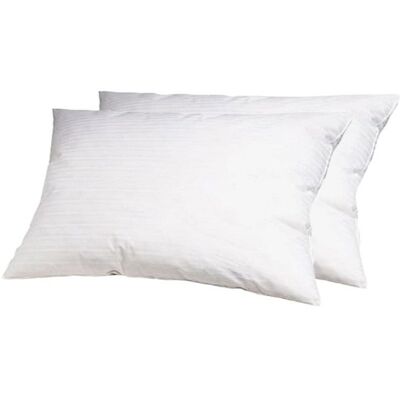 ALPES BLANC - Lot de 2 oreillers plumes 45x70 cm – accueil moelleux & soutien mi-ferme – Antiacarien – Fabrication française Blanc - Publicité ALPES BLANC - Lot de 2 oreillers plumes 45x70 cm – accueil moelleux & soutien mi-ferme – Antiacarien – Fabrication française Blanc - Publicité