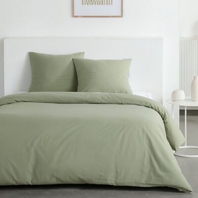 Parure de lit - TODAY - Essential - 2 personnes - 220 x 240 cm - Effet lavé sauge Vert - Publicité Parure de lit - TODAY - Essential - 2 personnes - 220 x 240 cm - Effet lavé sauge Vert - Publicité