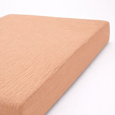 LOVELY HOME Drap Housse en double gaze de coton 160x200+30 cm Rose saumon Rose - Publicité LOVELY HOME Drap Housse en double gaze de coton 160x200+30 cm Rose saumon Rose - Publicité