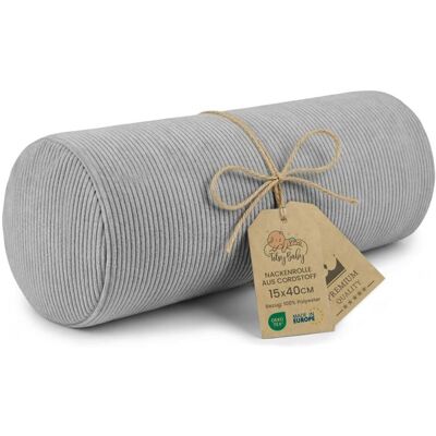 TOTSY BABY Coussin traversin genoux et cervical pour dormir 40x15 cm - Oreiller cervicales et corps mousse et housse gris clair Velours côtelé Gris - Publicité TOTSY BABY Coussin traversin genoux et cervical pour dormir 40x15 cm - Oreiller cervicales et corps mousse et housse gris clair Velours côtelé Gris - Publicité