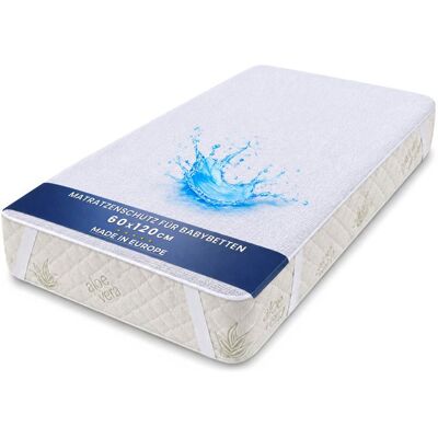 TOTSY BABY Protege matelas imperméable 60x120 cm - housse anti-acariens protège-matelas lavable alèse lit enfant ou surmatelas Blanc - Publicité TOTSY BABY Protege matelas imperméable 60x120 cm - housse anti-acariens protège-matelas lavable alèse lit enfant ou surmatelas Blanc - Publicité