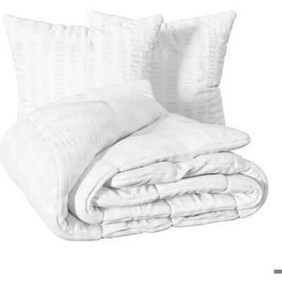 ATMOSPHERA CRÉATEUR D'INTÉRIEUR Parure de lit Irhia 260x240cm blanc - Atmosphera Créateur dintérieur Blanc - Publicité ATMOSPHERA CRÉATEUR D'INTÉRIEUR Parure de lit Irhia 260x240cm blanc - Atmosphera Créateur dintérieur Blanc - Publicité