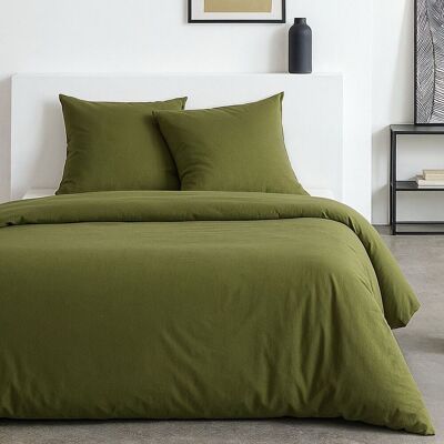 Parure de lit - TODAY - Essential - 2 personnes - 220 x 240 cm - Effet lavé vert Vert - Publicité Parure de lit - TODAY - Essential - 2 personnes - 220 x 240 cm - Effet lavé vert Vert - Publicité