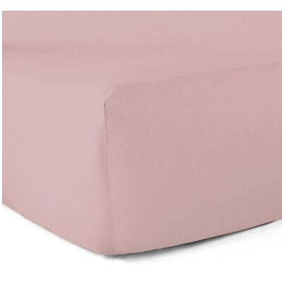 LE LINGE DE JULES Drap-housse 100% Coton 57 Fils Rose Poudré - 160 x 200 cm - Bonnet 30 cm Rose - Publicité LE LINGE DE JULES Drap-housse 100% Coton 57 Fils Rose Poudré - 160 x 200 cm - Bonnet 30 cm Rose - Publicité