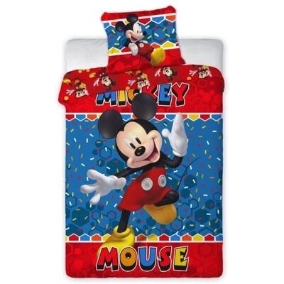 DISNEY Parure de lit en microfibre Mickey - 140x200 cm + Taie 63x63 cm - Publicité DISNEY Parure de lit en microfibre Mickey - 140x200 cm + Taie 63x63 cm - Publicité