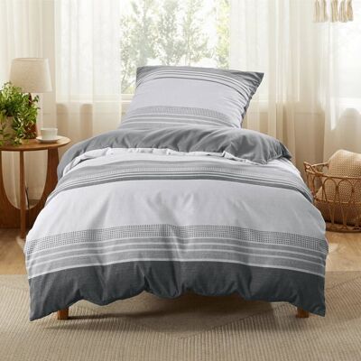 Parure de couette – Housse de couette et Taies d’oreiller - Bedsure - Gris intense - 135x200cm - Lot de 2 pièces - Impression Gris - Publicité Parure de couette – Housse de couette et Taies d’oreiller - Bedsure - Gris intense - 135x200cm - Lot de 2 pièces - Impression Gris - Publicité