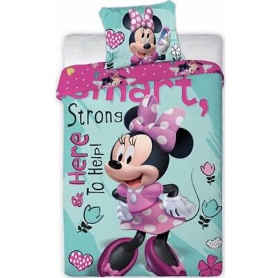 Parure de lit - Disney - Minnie - Housse de couette 140x200 cm - Taie 63x63 cm - Microfibre Rose - Publicité Parure de lit - Disney - Minnie - Housse de couette 140x200 cm - Taie 63x63 cm - Microfibre Rose - Publicité