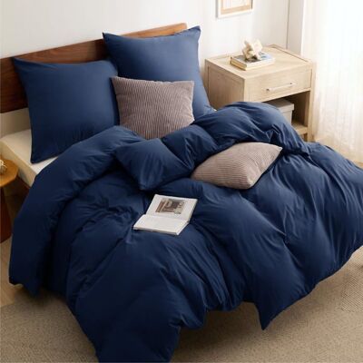 Parure de couette – Housse de couette et Taies d’oreiller - Bedsure - Bleu calme - 135x200cm - Lot de 2 pièces - Brossage Bleu - Publicité Parure de couette – Housse de couette et Taies d’oreiller - Bedsure - Bleu calme - 135x200cm - Lot de 2 pièces - Brossage Bleu - Publicité