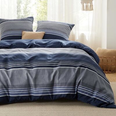 Parure de couette – Housse de couette et Taies d’oreiller - Bedsure - Bleu calme - 240x220cm - Lot de 3 pièces Bleu - Publicité Parure de couette – Housse de couette et Taies d’oreiller - Bedsure - Bleu calme - 240x220cm - Lot de 3 pièces Bleu - Publicité