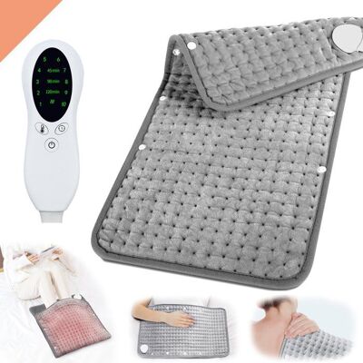OEM Coussin Chauffant Électrique 10 Niveaux de Température Couverture Chauffante - Minuterie - Lavable en Machine - 75W - 60x30cm Gris - Publicité OEM Coussin Chauffant Électrique 10 Niveaux de Température Couverture Chauffante - Minuterie - Lavable en Machine - 75W - 60x30cm Gris - Publicité