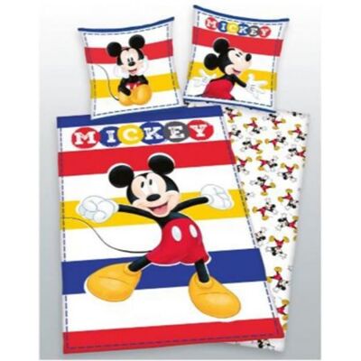MATIN CALIN Parure de couette - Mickey Mouse - 90x190 cm - 100% Polyester - 2 pièces - Lavable en machine - Publicité MATIN CALIN Parure de couette - Mickey Mouse - 90x190 cm - 100% Polyester - 2 pièces - Lavable en machine - Publicité