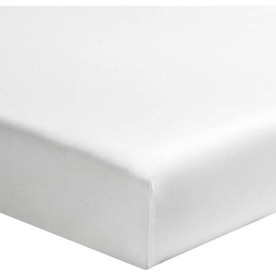 Terre de Nuit - Drap housse - 120x200 - blanc - bonnet 30 cm - Fitted sheet - Publicité Terre de Nuit - Drap housse - 120x200 - blanc - bonnet 30 cm - Fitted sheet - Publicité