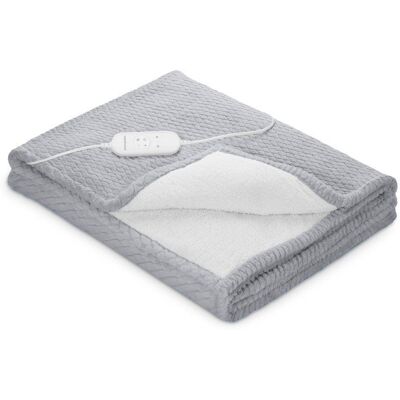 Couverture chauffante reversible - MEDISANA - HB 416 - 120 W - 9 réglages - 180 x 130 cm - Gris Gris - Publicité Couverture chauffante reversible - MEDISANA - HB 416 - 120 W - 9 réglages - 180 x 130 cm - Gris Gris - Publicité