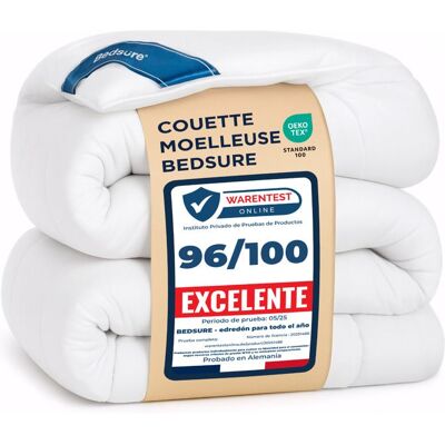 Couette - Bedsure-Blanc neige-200x200cm-300GSM-Couette été double Blanc - Publicité Couette - Bedsure-Blanc neige-200x200cm-300GSM-Couette été double Blanc - Publicité