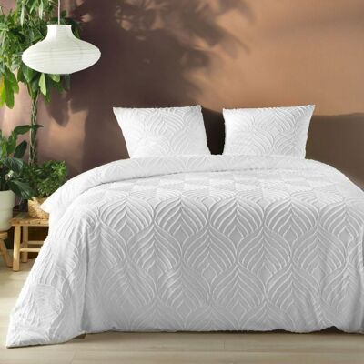 DOUCEUR D'INTÉRIEUR Parure de lit Heltie Blanc 260x240 - Douceur Dintérieur Blanc - Publicité DOUCEUR D'INTÉRIEUR Parure de lit Heltie Blanc 260x240 - Douceur Dintérieur Blanc - Publicité