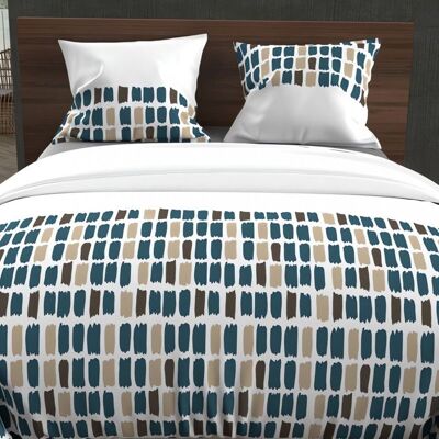 SHOP&CITY - FABIO - Bleu - 260x240 - Parure housse de couette - Publicité SHOP&CITY - FABIO - Bleu - 260x240 - Parure housse de couette - Publicité