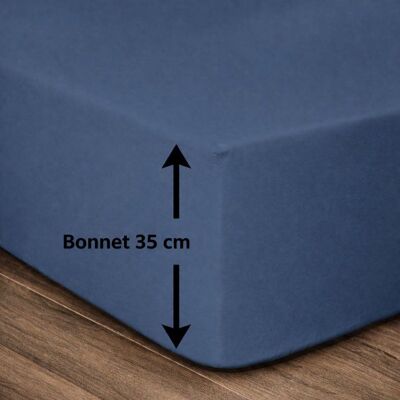 Drap-housse Bleu Marine Lovely Home - Literie - Publicité Drap-housse Bleu Marine Lovely Home - Literie - Publicité