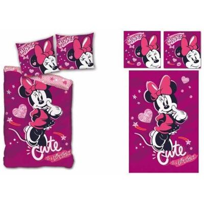 MINNIE-DISNEY- PARURE DE LIT- HOUSSE DE COUETTE 140X200 CM + TAIE - 63X63 CM-NEUF Violet - Publicité MINNIE-DISNEY- PARURE DE LIT- HOUSSE DE COUETTE 140X200 CM + TAIE - 63X63 CM-NEUF Violet - Publicité