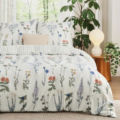 Parure de couette – Housse de couette et Taies d’oreiller - Bedsure - Blanc lait de coco - 240x220cm - Lot de 3 pièces Blanc - Publicité Parure de couette – Housse de couette et Taies d’oreiller - Bedsure - Blanc lait de coco - 240x220cm - Lot de 3 pièces Blanc - Publicité