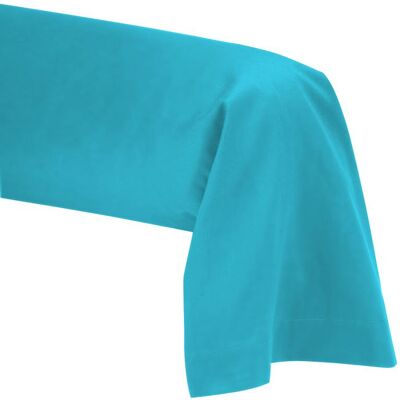 Taie de traversin 45 x 185 cm bleu turquoise - 100% coton 57 fils • LE LINGE DE JULES Bleu - Publicité Taie de traversin 45 x 185 cm bleu turquoise - 100% coton 57 fils • LE LINGE DE JULES Bleu - Publicité