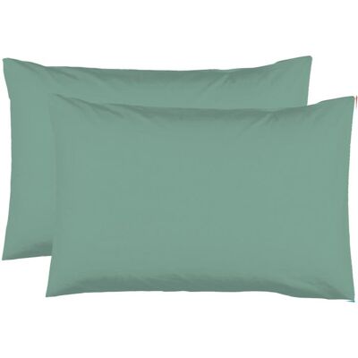 LE LINGE DE JULES 2 Taies doreiller 50 x 70 cm - Vert tilleul - 100% coton 57 Fils Vert - Publicité LE LINGE DE JULES 2 Taies doreiller 50 x 70 cm - Vert tilleul - 100% coton 57 Fils Vert - Publicité