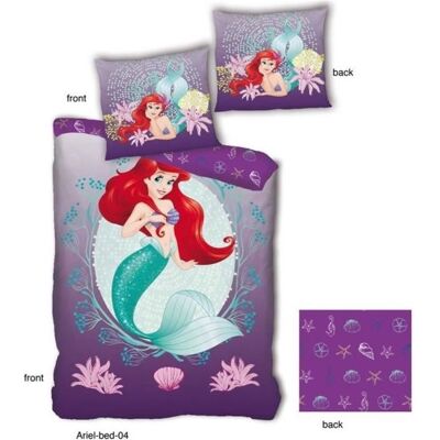Parure de couette - Disney - Ariel La Petite Sirène - Violet - Enfant - Lavable en machine Violet - Publicité Parure de couette - Disney - Ariel La Petite Sirène - Violet - Enfant - Lavable en machine Violet - Publicité