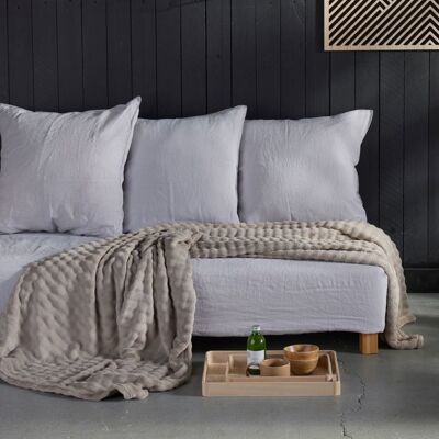 Plaid damier uni BIEN AU CHAUD - TODAY - Beige 130x180cm Beige - Publicité Plaid damier uni BIEN AU CHAUD - TODAY - Beige 130x180cm Beige - Publicité