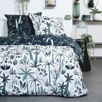 Parure de lit SUNSHINE FLORINE - TODAY - Bleu 240x220 cm Bleu - Publicité Parure de lit SUNSHINE FLORINE - TODAY - Bleu 240x220 cm Bleu - Publicité