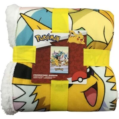Couverture Sherpa - POKEMON - Evolutions - 100 x 150 cm - Publicité Couverture Sherpa - POKEMON - Evolutions - 100 x 150 cm - Publicité