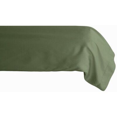 Taie de traversin percale pur coton peigné longues fibres 80 fils/cm² Vent du sud - 43x190 - Mousse Vert - Publicité Taie de traversin percale pur coton peigné longues fibres 80 fils/cm² Vent du sud - 43x190 - Mousse Vert - Publicité