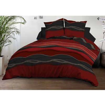 LE LINGE DE JULES Housse de couette 240x260 + 2 taies - Microfibre - Baltic rouge Rouge - Publicité LE LINGE DE JULES Housse de couette 240x260 + 2 taies - Microfibre - Baltic rouge Rouge - Publicité