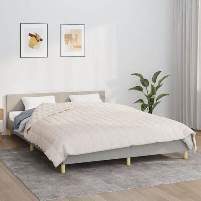 VIDAXL HSF®Couverture lestée - Douceur exceptionnelle - Crème clair 220x240cm 15 kg Tissu cod5415976 Beige - Publicité VIDAXL HSF®Couverture lestée - Douceur exceptionnelle - Crème clair 220x240cm 15 kg Tissu cod5415976 Beige - Publicité