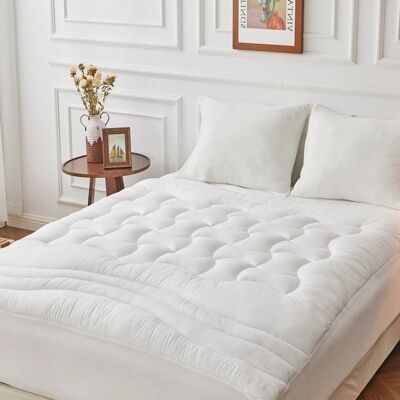 SAMPUR Surmatelas 200x200cm ConforProtect 2 en 1 Alèse et protège-matelas intégrés 4 cm de confort - Publicité SAMPUR Surmatelas 200x200cm ConforProtect 2 en 1 Alèse et protège-matelas intégrés 4 cm de confort - Publicité