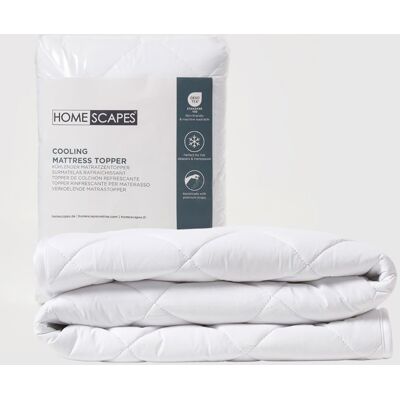 Surmatelas rafraîchissant 90x200 cm pour 1 personne confort respirant hypoallergénique lavable – HOMESCAPES - Publicité Surmatelas rafraîchissant 90x200 cm pour 1 personne confort respirant hypoallergénique lavable – HOMESCAPES - Publicité