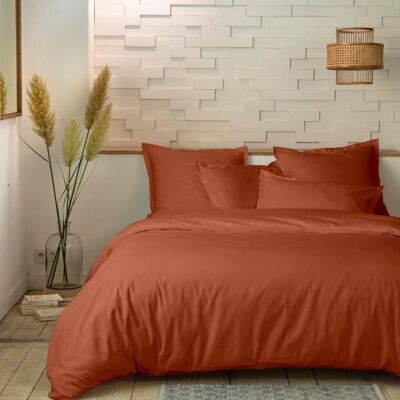 Housse De Rêve - Couette 240x260 - Terracotta - Percale Cotton - 80 Fils - Ensemble Housse de Couette - Publicité Housse De Rêve - Couette 240x260 - Terracotta - Percale Cotton - 80 Fils - Ensemble Housse de Couette - Publicité