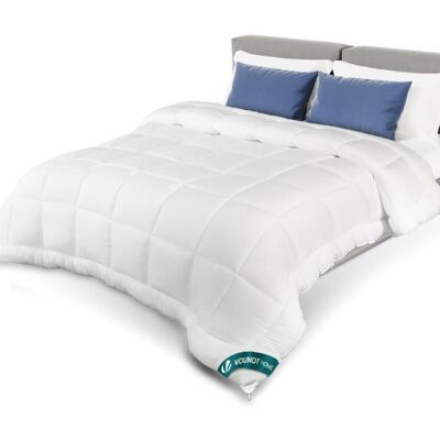 VOUNOT Couette Légère 200x200cm Microfibre Blanc - Literie - Publicité VOUNOT Couette Légère 200x200cm Microfibre Blanc - Literie - Publicité
