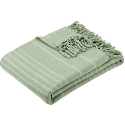 ATMOSPHERA CRÉATEUR D'INTÉRIEUR Jeté de lit Anjali 220x160 vert céladon en coton - Atmosphera Créateur dintérieur Vert - Publicité ATMOSPHERA CRÉATEUR D'INTÉRIEUR Jeté de lit Anjali 220x160 vert céladon en coton - Atmosphera Créateur dintérieur Vert - Publicité