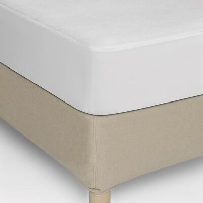 HOME DECO Protège matelas - Imperméable - 160 x 200 cm - Absorbant - Anti-acariens - Extensible jusquà 25 cm Beige - Publicité HOME DECO Protège matelas - Imperméable - 160 x 200 cm - Absorbant - Anti-acariens - Extensible jusquà 25 cm Beige - Publicité