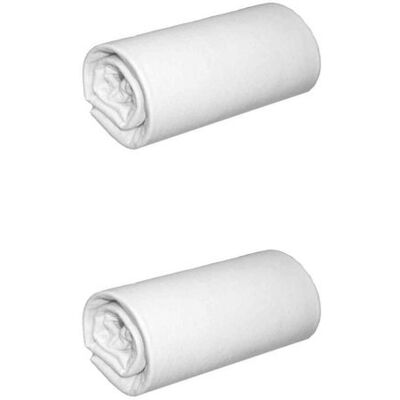 Lot de 2 draps housses jersey blancs bonnet 30 cm 100% coton biologique 80x200 - Blanc - Terre de Nuit Blanc - Publicité Lot de 2 draps housses jersey blancs bonnet 30 cm 100% coton biologique 80x200 - Blanc - Terre de Nuit Blanc - Publicité